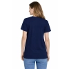 Damska koszulka T-shirt 100% miękka bawełna granatowa roz. M